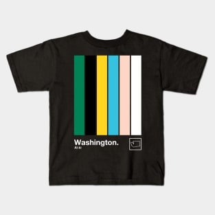 Washington State Flag // Original Minimalist Artwork Poster Design Kids T-Shirt